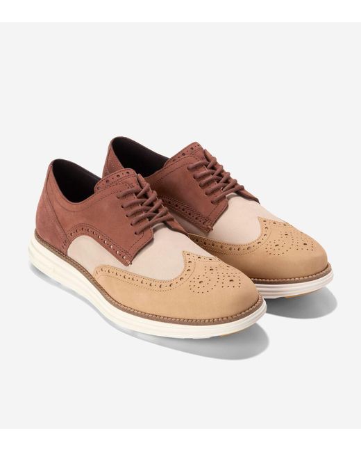 Cole Haan Brown Men's Øriginalgrand Remastered Wingtip Oxfords for men