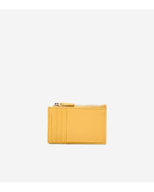 Cole Haan Yellow Card Case With Zip