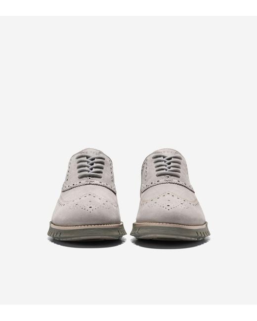 Cole Haan Gray Men's Zerøgrand Remastered Wingtip Oxfords for men