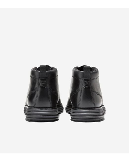 Cole Haan Black Men's Øriginalgrand Remastered Waterproof Chukka Boots for men