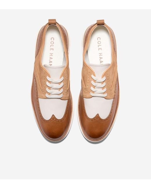 Cole Haan Brown Women's Øriginalgrand City Platform Wingtip Oxfords