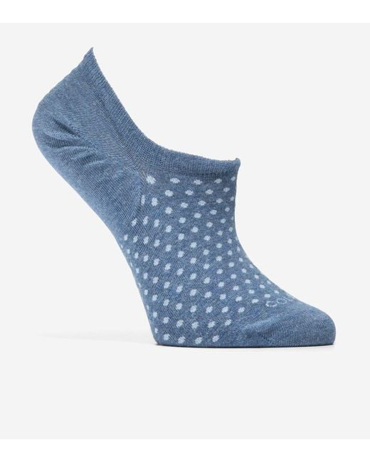 Cole Haan Blue Women's 3-pack Dot Sneakers Liner Socks