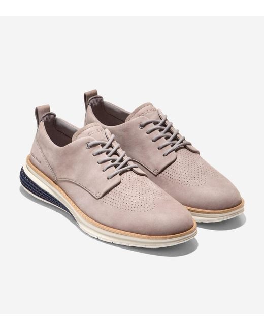 Cole Haan Pink Men's Øriginalgrand Energyweave Perforated Plain Toe Oxfords for men