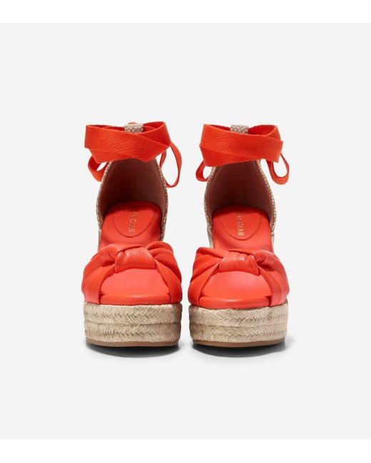Cole Haan Red Women's Cloudfeel Hampton Wedge Sandals