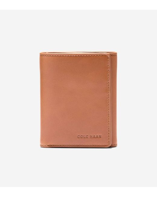 Cole Haan Brown Men's Leather Trifold Wallet for men