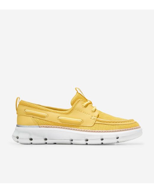 Cole Haan Synthetic Women's 4.zerøgrand Regatta Boat Shoe in Yellow Lyst