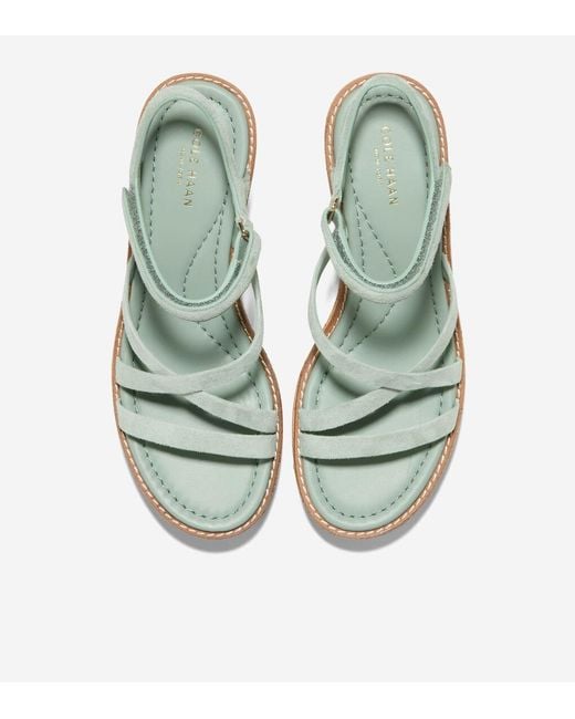 Cole Haan Metallic Women's Grand Ambition Azzura Strappy Wedge Sandal