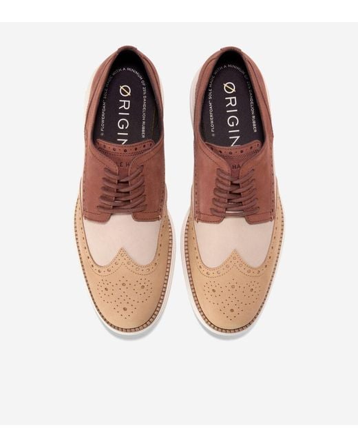 Cole Haan Brown Men's Øriginalgrand Remastered Wingtip Oxfords for men
