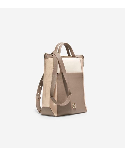 Cole Haan Natural Grand Ambition Small Convertible Luxe Backpack
