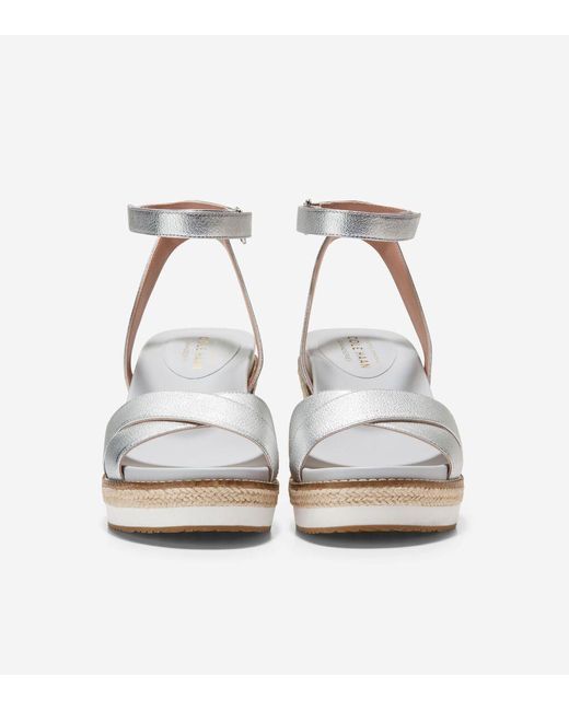 Cole Haan Women s Cloudfeel Espadrille Wedge Sandal in Metallic Lyst