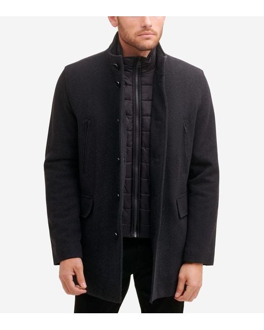 Cole Haan Men s Wool Coat in Black for Men Lyst