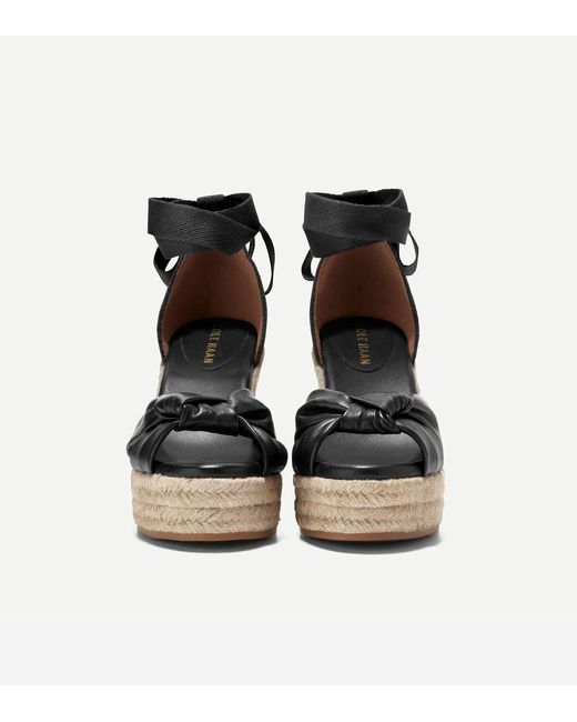 Cole Haan Black Women's Cloudfeel Hampton Wedge Sandals