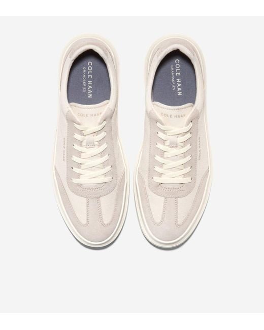Cole Haan White Men's Grandprø Rally Canvas T-toe Sneakers for men