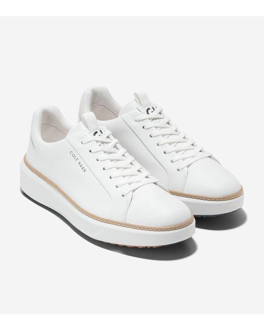 Cole Haan White Men's Grandprø Waterproof Topspin Golf Shoes for men