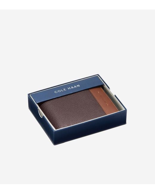 Cole Haan Brown Men's Triboro Leather Wallet for men