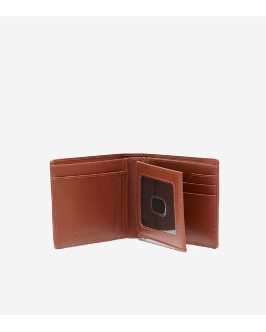 Cole Haan Red Boxshine Extra Capacity Wallet for men