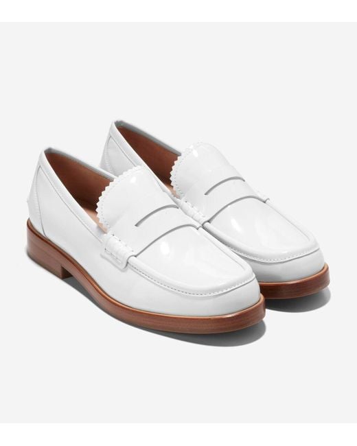 Cole Haan White Women's Christyn Penny Loafers