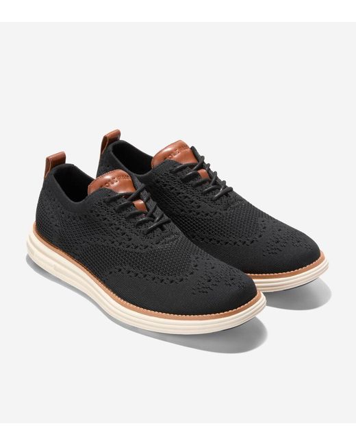Cole Haan Black Men's Øriginalgrand Remastered Stitchlitetm Oxfords for men