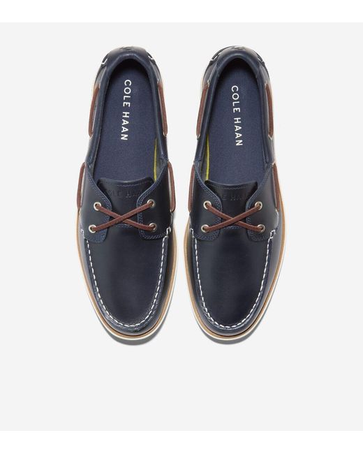 Cole Haan Blue Men's Grandprø Windward Boat Shoes for men