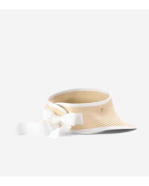 Cole Haan Natural Packable Straw Visor