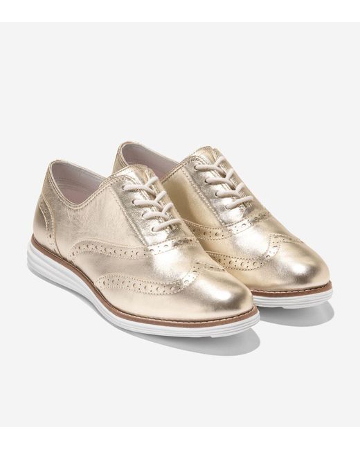 Cole Haan White Women's Øriginalgrand Wingtip Oxfords