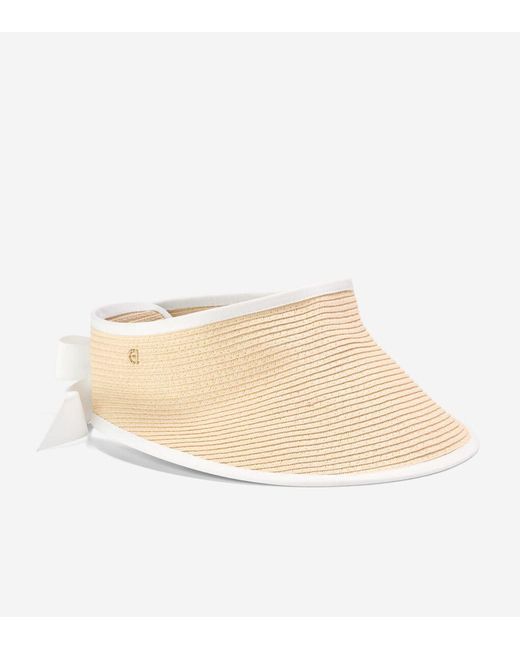 Cole Haan Natural Packable Straw Visor