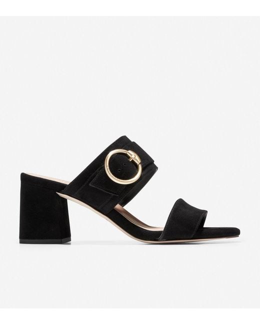 Cole Haan Suede Alina City Mule Sandal in Black Suede (Black) Lyst