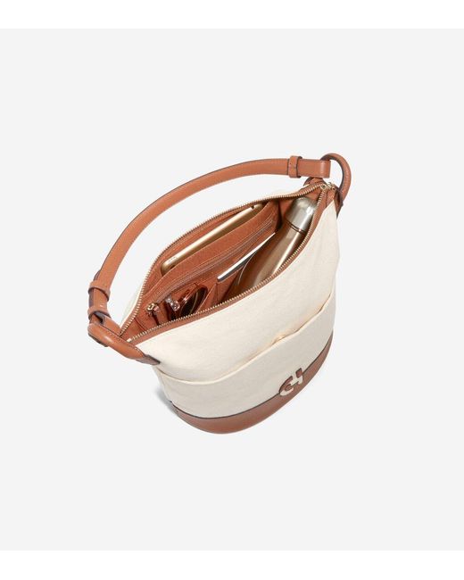 Cole Haan White Essential Soft Bucket Bag