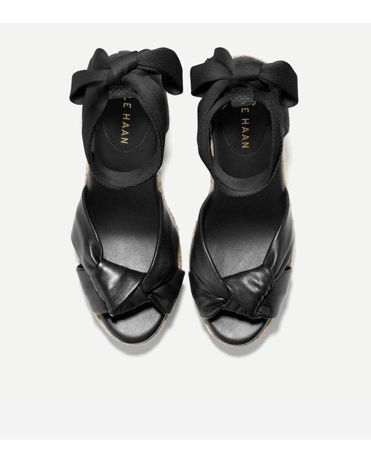 Cole Haan Black Women's Cloudfeel Hampton Wedge Sandals