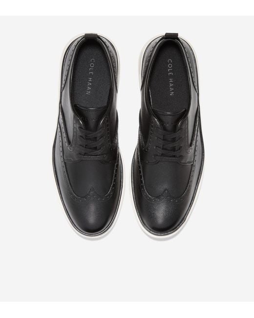 Cole Haan Black Women's Øriginalgrand City Platform Wingtip Oxfords