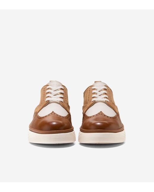 Cole Haan Brown Women's Øriginalgrand City Platform Wingtip Oxfords