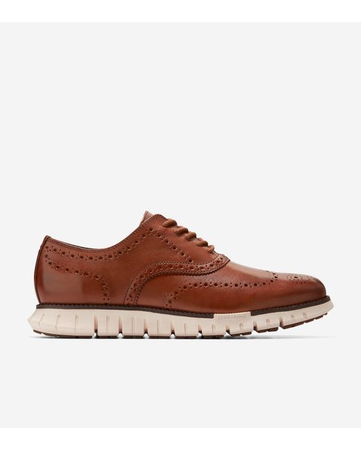 Cole Haan Brown Men's Zerøgrand Remastered Wingtip Oxfords for men