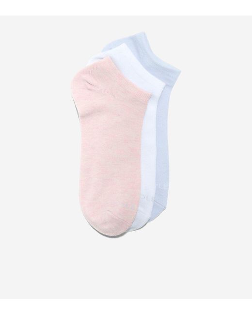 Cole Haan White Women's 3-pack Solid Soft Low-cut Socks