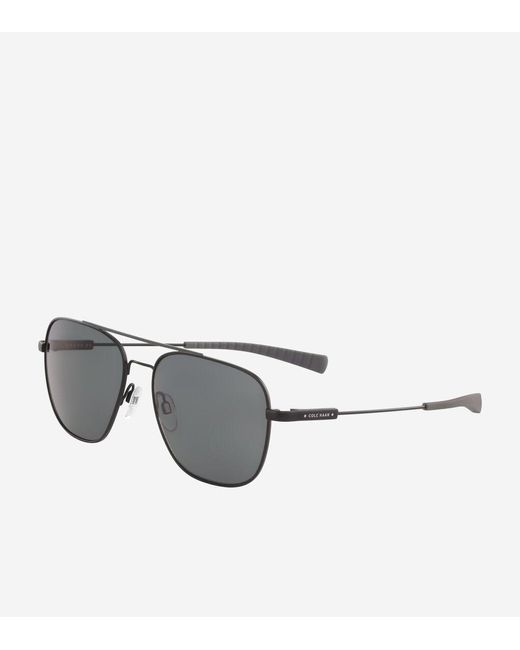 Cole Haan Metallic Flexible Navigator Sunglasses for men