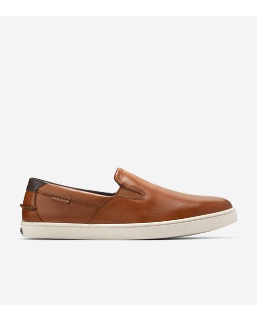 Cole Haan Brown Men's Nantucket Slip-on Deck Shoes for men