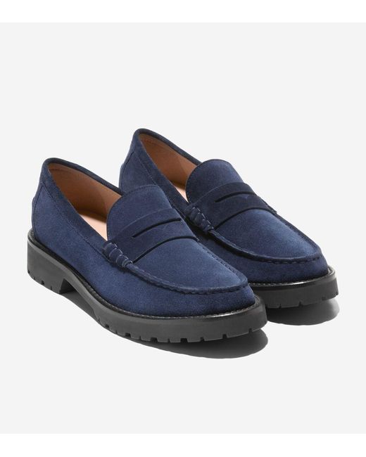 Cole Haan Blue Women's Treena Lug Loafers
