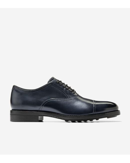 Cole Haan Ledley Grand Cap Toe Oxford Shoes in Blue for Men