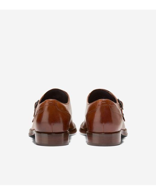 Cole Haan Brown Men's Carnegie Monk Strap Shoes for men