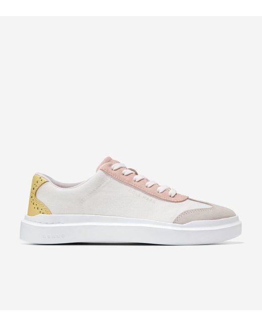 Cole Haan White Women's Grandprø Rally Canvas T-toe Sneakers