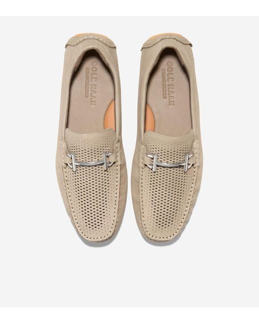 Cole Haan White Men's Grand Laser Bit Driving Loafers for men