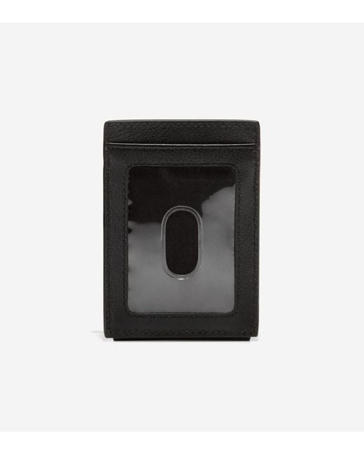 Cole Haan Black Boxshine Magnetic Wallet for men