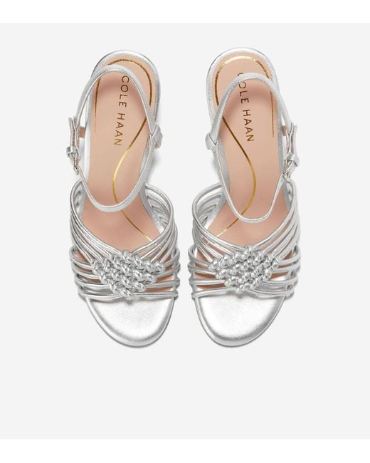 Cole Haan Metallic Women's Jitney Knot Wedge Sandals