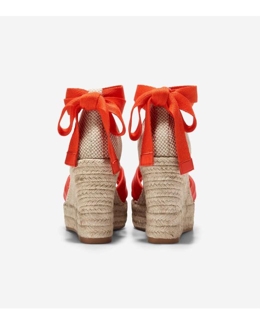 Cole Haan Red Women's Cloudfeel Hampton Wedge Sandals