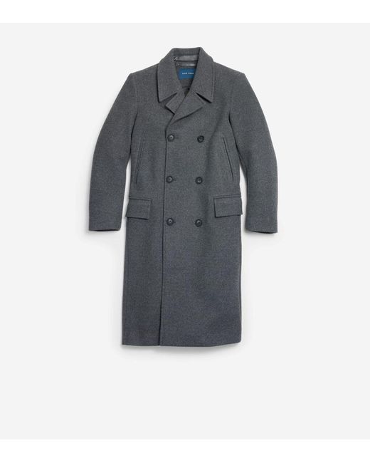 Cole Haan Men s Double Breasted Stretch Wool Coat in Gray for Men