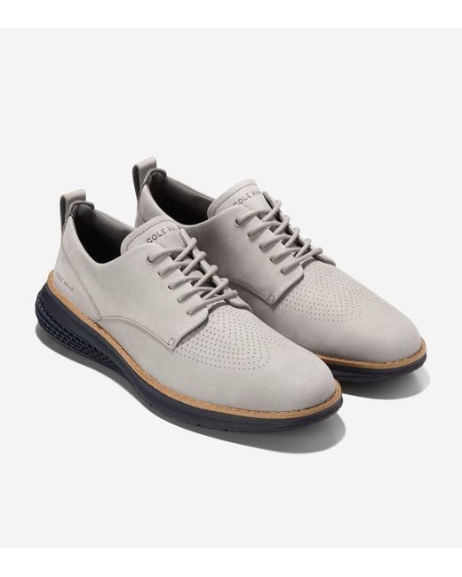 Cole Haan Gray Men's Øriginalgrand Energyweave Perforated Plain Toe Oxfords for men