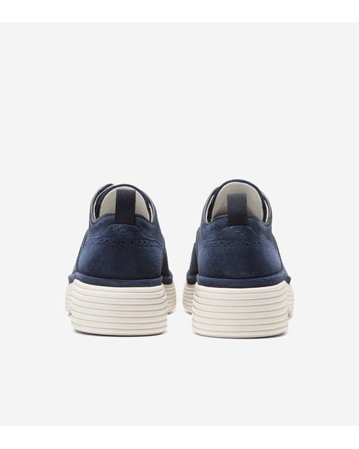 Cole Haan Blue Women's Øriginalgrand City Platform Wingtip Oxfords