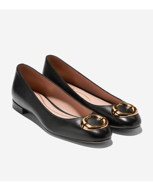 Cole Haan Black Women's Skylar Ballet Flats