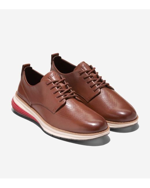Cole Haan Brown Men's Øriginalgrand Energyweave Perforated Plain Toe Oxfords for men