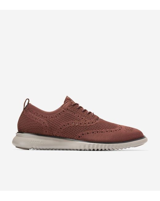 Cole Haan Brown Men's 2.zerøgrand Stitchlitetm Oxfords for men