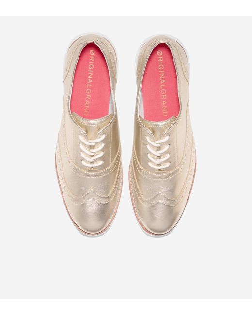 Cole Haan White Women's Øriginalgrand Wingtip Oxfords
